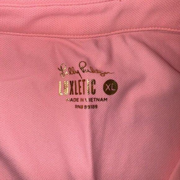 Lilly Pulitzer Women’s XL Peach Alister Sleeveless Polo Shirt - Picture 2 of 3